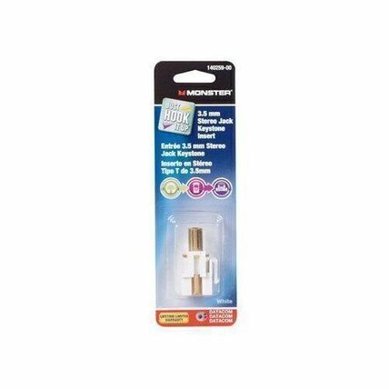 Monster Cable Stereo Jack Keystone Insert White