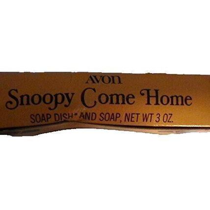 Snoopy Come Home Soap Dish in a Wood Raft with Sail Flag 1973 Vintage Avon