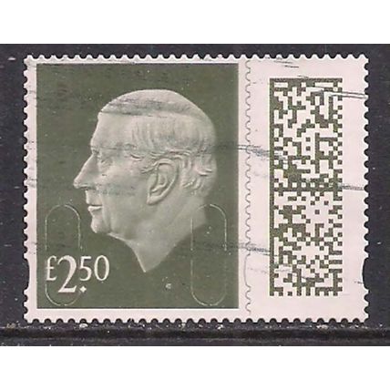 GB 2024 KC 3rd £2.50 Gooseberry Green Machin Used SG V5026 ( L1096 )