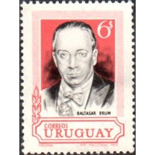 Uruguay 1969 $6 Value. President Baltasar Brum. Unmounted Mint/Never Hinged