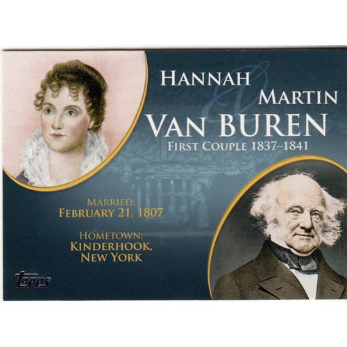 2008 Topps First Couple card FC-8 Martin & Hannah Van Buren