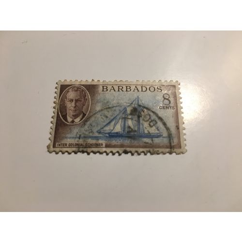 Barbados 1950...Frances W Smith Schooner.. 8c