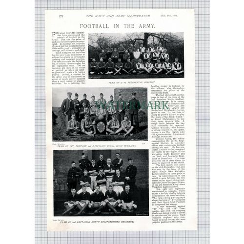 X1906) 2nd Battalion Royal Irish Fusiliers North Staffordshire Regiment - 1898