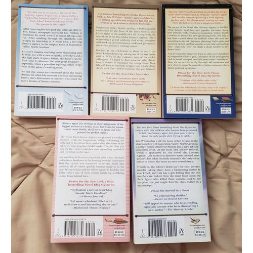 5 PB in A Novel Idea Mystery series by Lucy Arlington~Played by the Book + 4