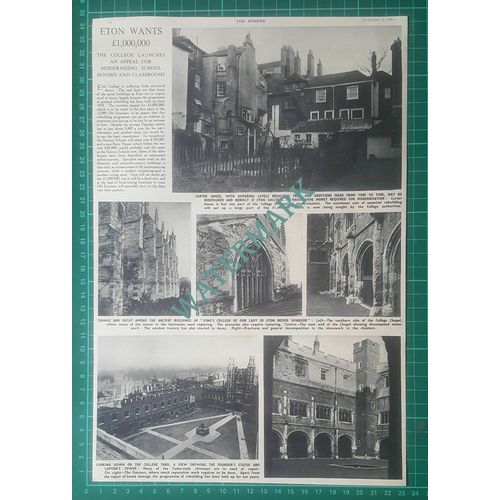 (X658) Eton College Launches Appeal For Modernisation Carter House - 1951 Clip