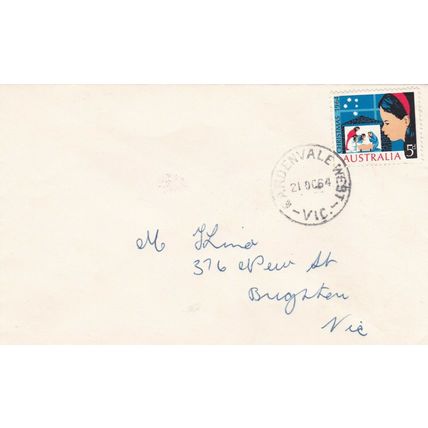 Australia 1964 Christmas FDC Gardenvale West cancel written VGC