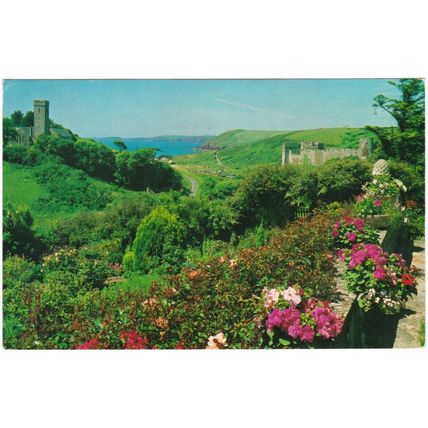 Archway postcard Manorbier from Greenala Gardens, Pembrokeshire, Wales.