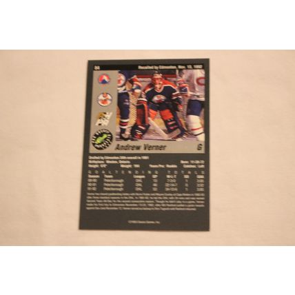 Andrew Verner 1993 Classic Pro Hockey Prospects NO. 81