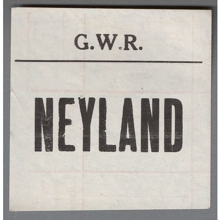 GREAT WESTERN RAILWAY LUGGAGE LABEL - NEYLAND (Caps)