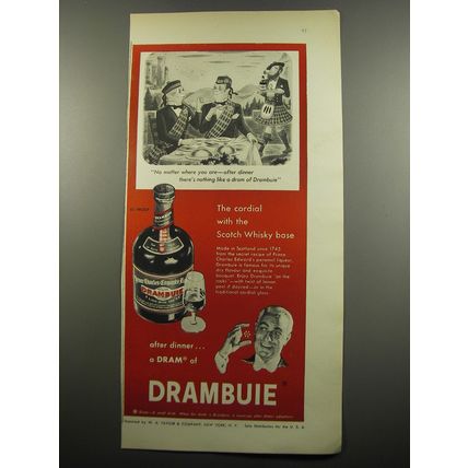 1955 Drambuie Liqueur Advertisement
