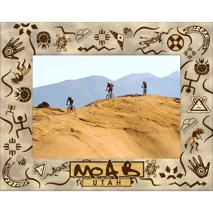 Moab Utah Mix Up Laser Engraved Wood Picture Frame Landscape (4 x 6)