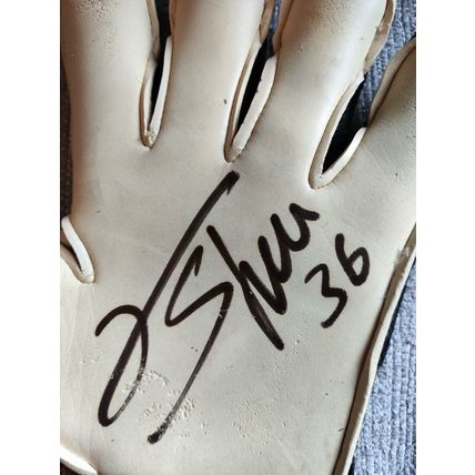 Genuine, Signed/Autographed, Football Gloves, James Shea - Size 10, Luton Town