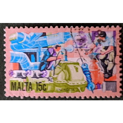 Stamp Malta SG677 1981 15c Energy Used
