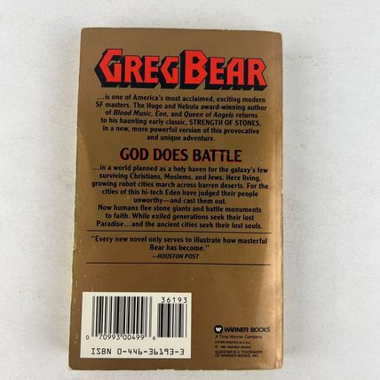 Strength of Stones by Greg Bear 1st Edition Paperback 1991