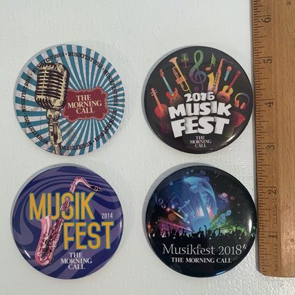 Musikfest The Morning Call Pin Back Button Lot Bethlehem Pa Music Fest 2013-2018