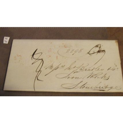 King William IV 1830 GB Pre-Stamp Cover to Stourbridge -Manchester fr - ref19