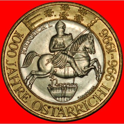 Ⰶ HENRY I (994-1018): AUSTRIA ★ 50 SHILLINGS 996-1996 UNC★LOW START★NO RESERVE