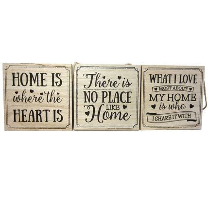 Homely Home Wooden Plaque Sign Wall Hanging