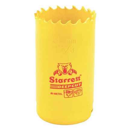 Starrett DCH0138-G - HSS Deep Cut Holewaw With Extra Cobalt 1-3/8" (35MM)