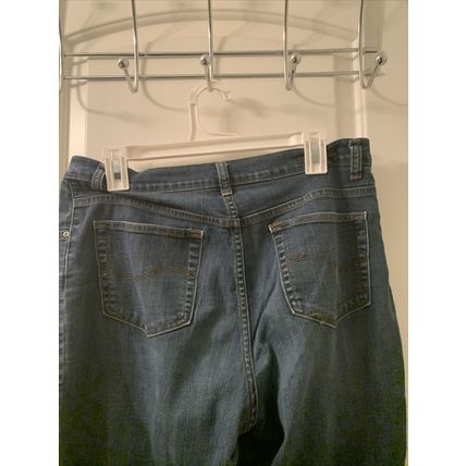 Lee Women's Blue Jeans Zip Button Pockets Stretch Relaxed Fit Size 12 Long