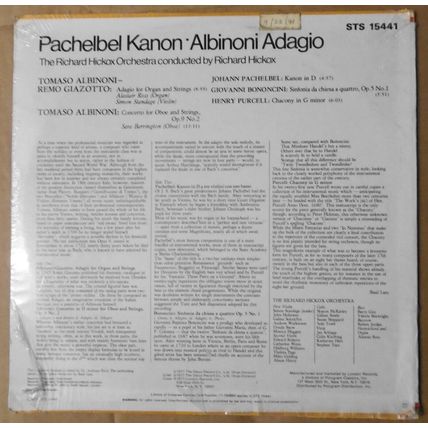 Pachelbel Kanon ; Albinoni Adagio LP ***SEALED*** London Treasury Series Stereo