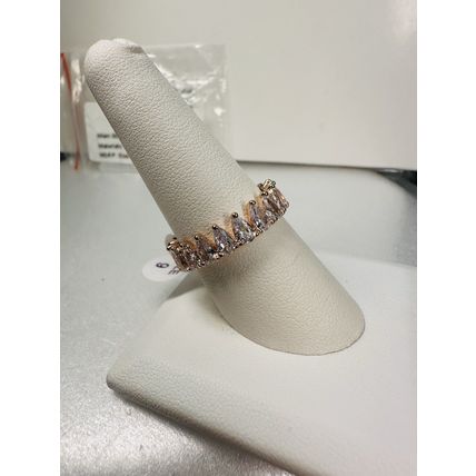 NIB Bomb Party Sz9 BP Ring RBP5895 Lively Experiences Diamond CZ Rose Gold Pl