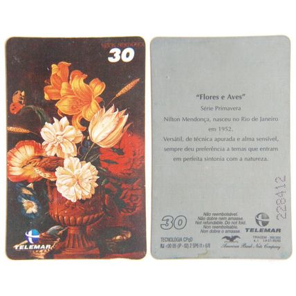 Brazil Phone Card - Flores e Aves
