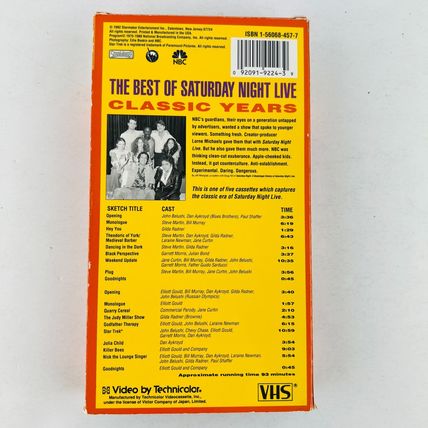 Best of Saturday Night Live Classic Years Collection 1975-1980 VHS Volume 1