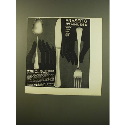 1961 Fraser's Willow Flatware Advertisement