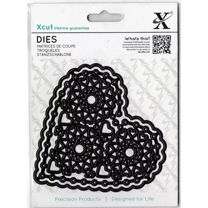 Xcut. Filigree Heart Die Set. Die Cutting Cardmaking Scrapbooking Crafts