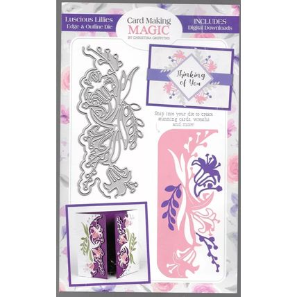 Cardmaking Magic. Luscious Lillies Die Set. Die Cutting Cardmaking Scrapbooking