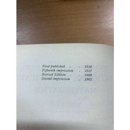 1962 "NATIONAL CERTIFICATE MATHEMATICS" VOLUME 2 HARDBACK BOOK (P3)