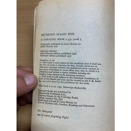 1977 KATHARINE TOZER "MUMFIE'S MAGIC BOX" FICTION VINTAGE PAPERBACK BOOK (P2)