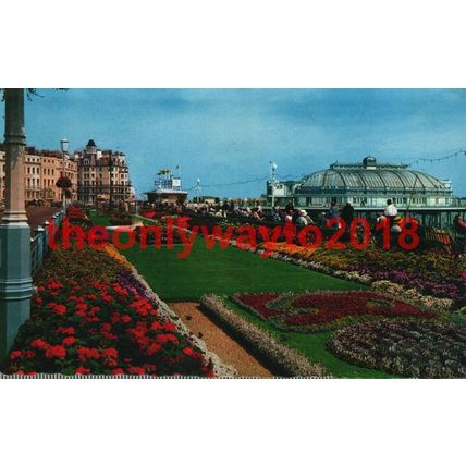 Carpet Gardens, Eastbourne, Sussex, Postcard, 1966