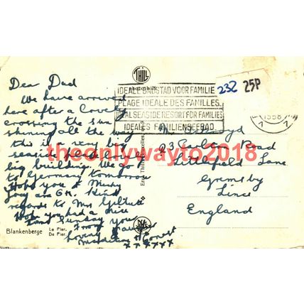 Blankenberge, De Pier, Belgium, Postcard 1958