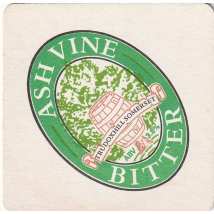 BEER MAT - ASH VINE BREWERY - TANKARD/BITTER - (Cat 003) - (1990)