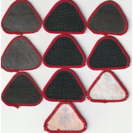 Scout Badges - 10 x Cub Proficiency 1967/03 - 8 x Black Backs 2 x White (BY301)