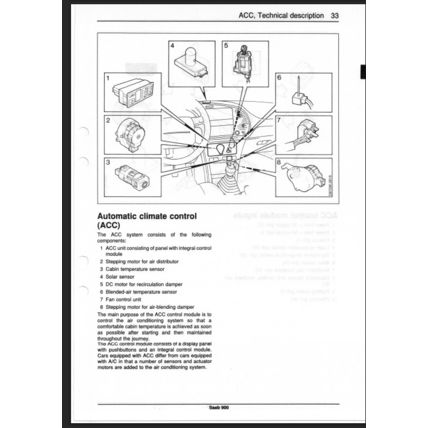 Saab 900 Climate Control System ACC Workshop Manual 1994 199731583 PDF