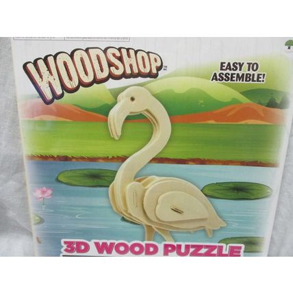 Wooden Flamingo 3D Wood Puzzle Easy To Assemble