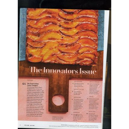 FOOD & WINE MAGAZINE Game Changers "The Innovators Issue" NEW JULY 2021
