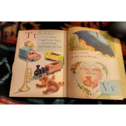 Little Golden Activity Book ABC Around The House (A) Edition All Intacted 1957