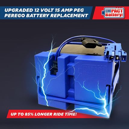 Impact Battery-Upgraded Replacement 12V Battery for Peg Perego John Deere Tracto