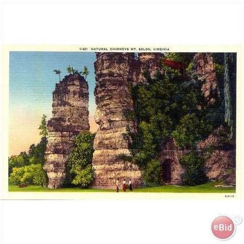 1940's Natural Chimneys at Mt. Solon, Virginia