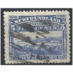 Newfoundland 1910 SG99 5c Bright Blue Good Used ...