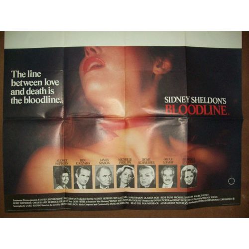 BLOODLINE Audrey Hepburn, Ben Gazzara 1979 Movie Quad Poster