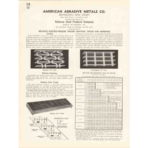 american abrasive metals company 1936 reliance steel vintage catalog