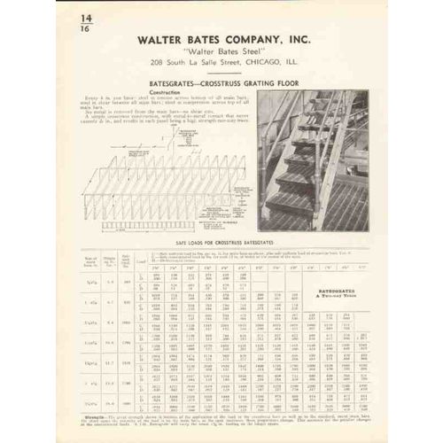 walter bates company 1936 batesgrates crosstruss floor vintage catalog
