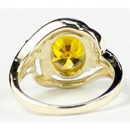 Golden Yellow CZ, 10KY Gold Ring, R021