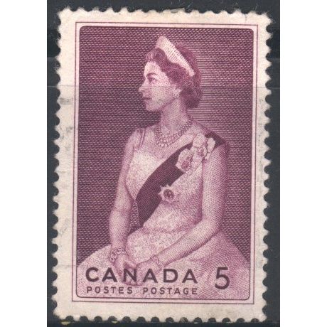 Canada 1964 - SG559 - 5c purple - (Royal Visit) Queen Elizabeth 11 - used