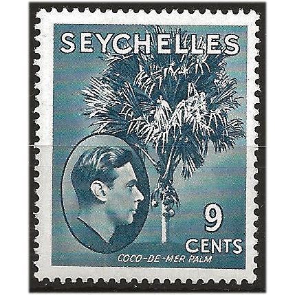 Seychelles 1941 SG138a 9c Gray-Blue Mounted Mint . ..